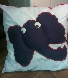 elephant pillows blue
